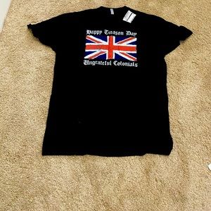 Funny 4th July British treason day black t shirt